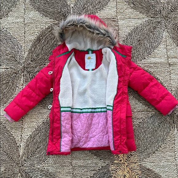 Boden Red(ish) Parka with fleece lining and hood - Picture 2 of 6